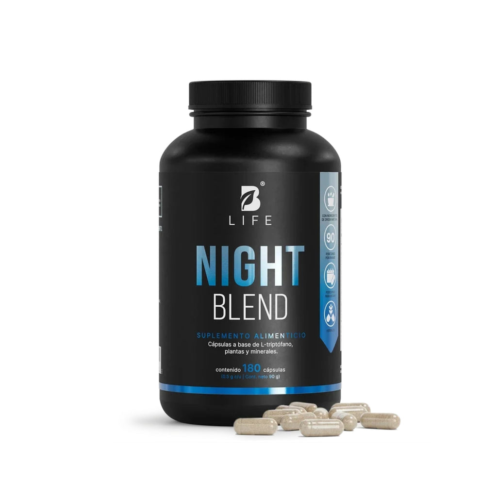 Night Blend B Life | L-Triptófano, Plantas y Minerales | 180 Cápsulas