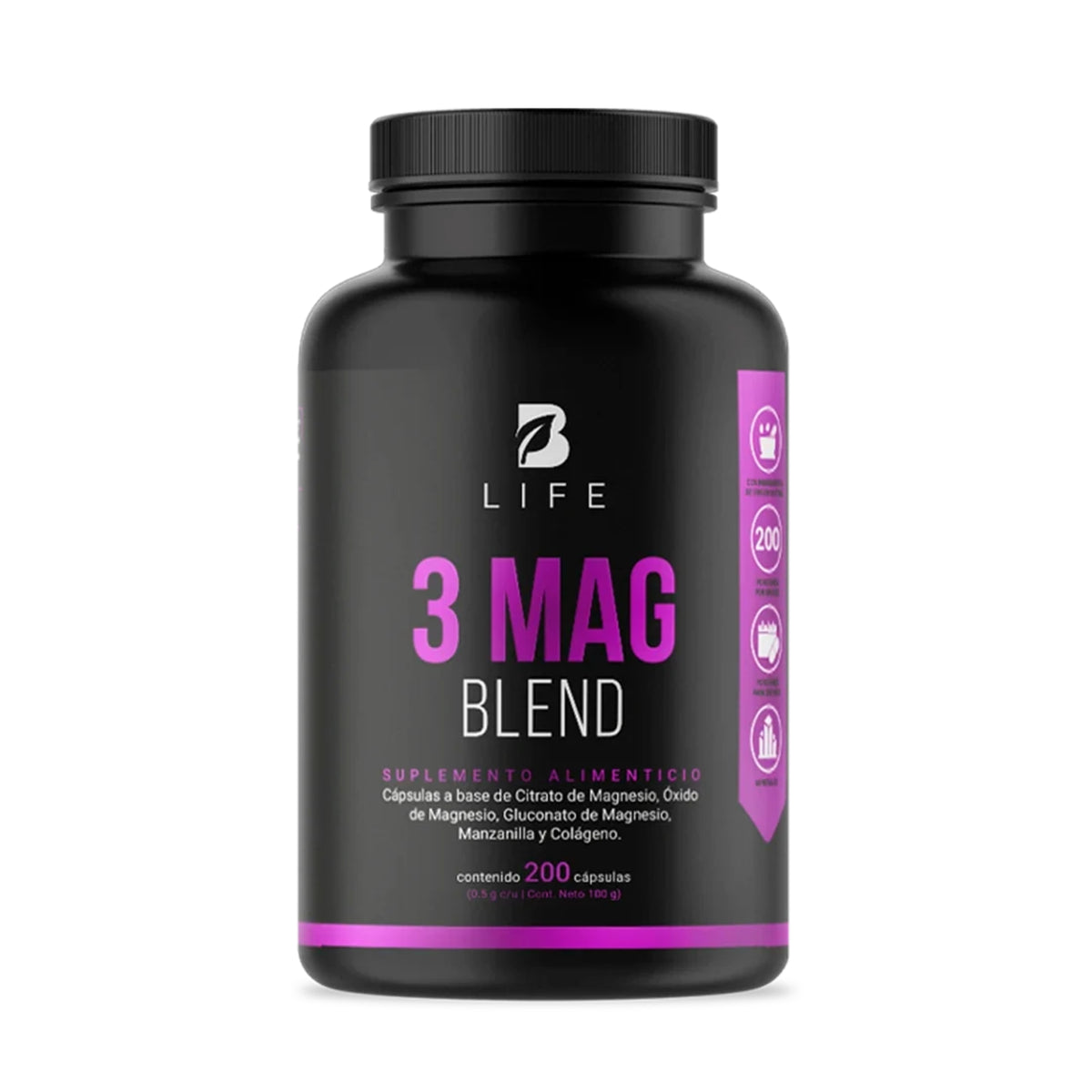 3 Mag Blend B Life | 3 Tipos de Magnesio | 200 Cápsulas