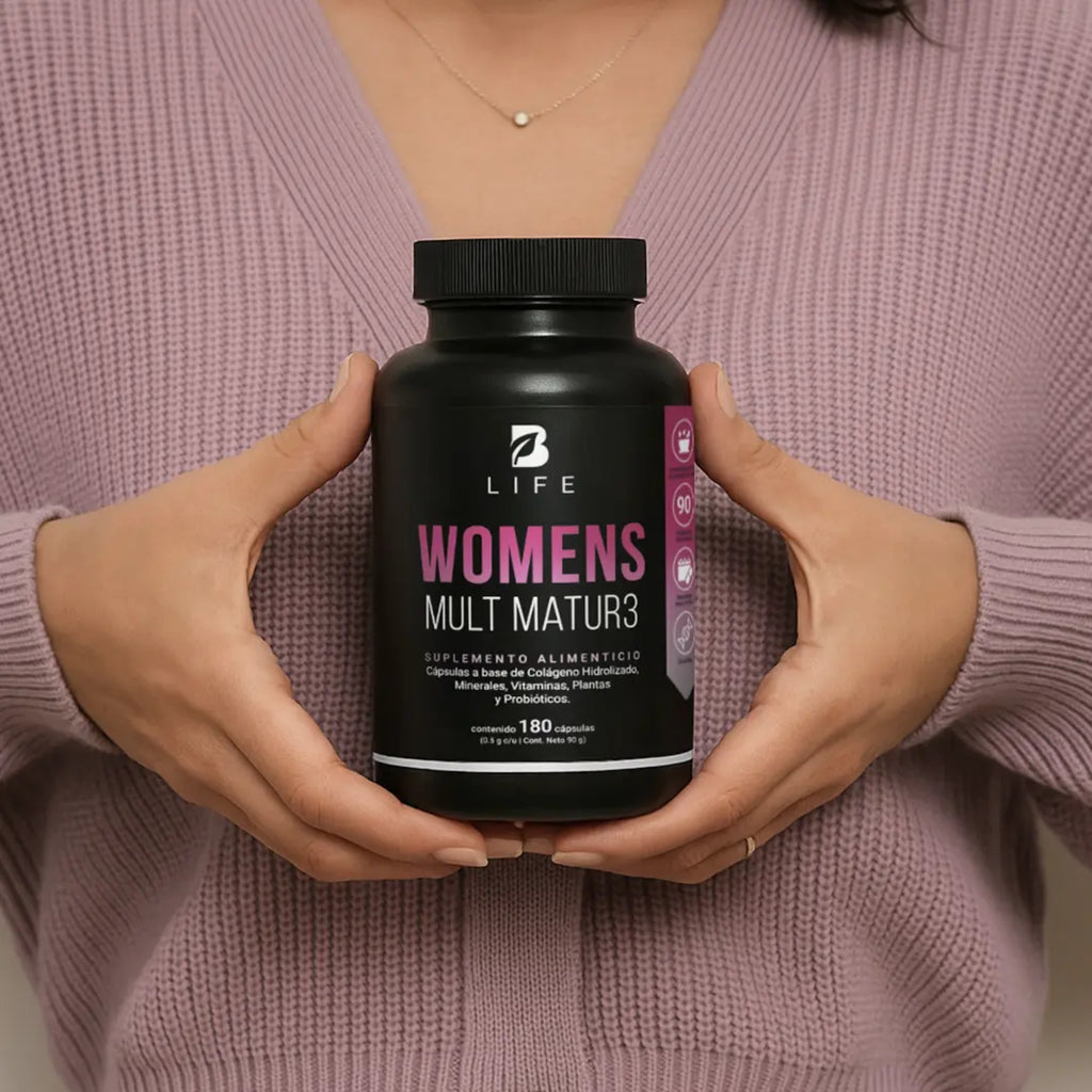 Women's Mult Matur3 B-LIFE | Multivitamínico para Mujer con Colágeno y Probióticos – 180 Cápsulas
