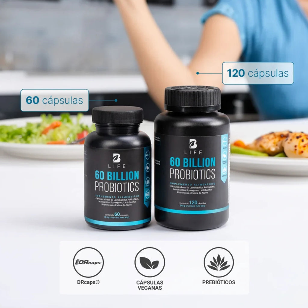 Probióticos B Life 60 Billion | 60 Cápsulas | Salud Digestiva