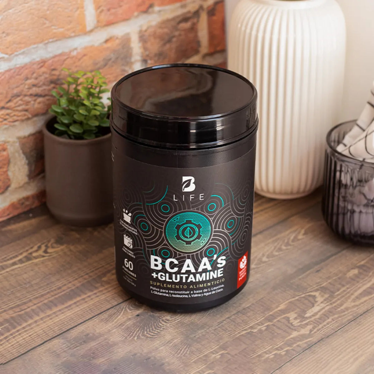 BCAA + Glutamina B Life | Aminoácidos para Deportistas | Fruit Punch 558 g
