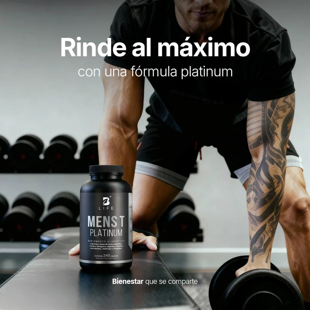 Mens T Platinum B Life | Creatina, Tribulus y Aminoácidos | 240 Cápsulas