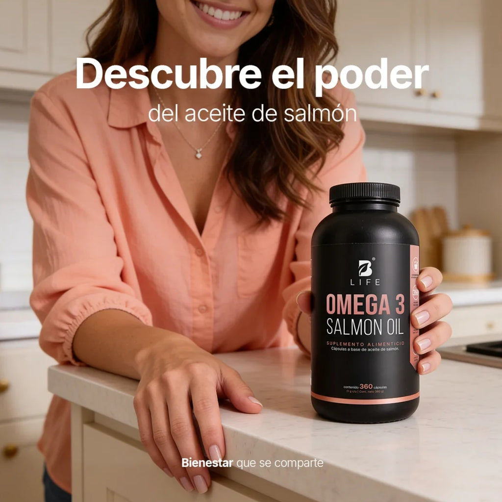 Omega 3 Salmon Oil B Life | Aceite de Salmón | 360 Cápsulas