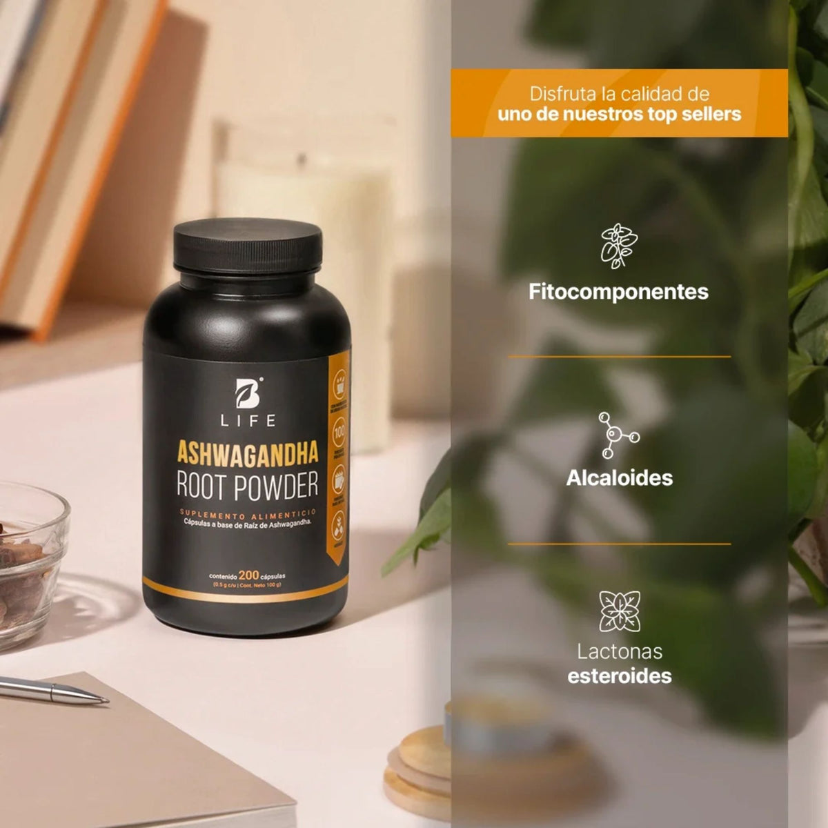 Ashwagandha B LIFE 200 Cápsulas | Suplemento Alimenticio
