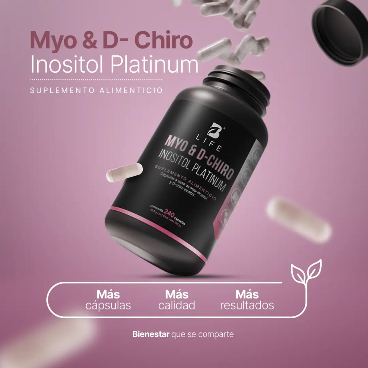 Myo & D-Chiro Inositol B Life Platinum | 240 Cápsulas