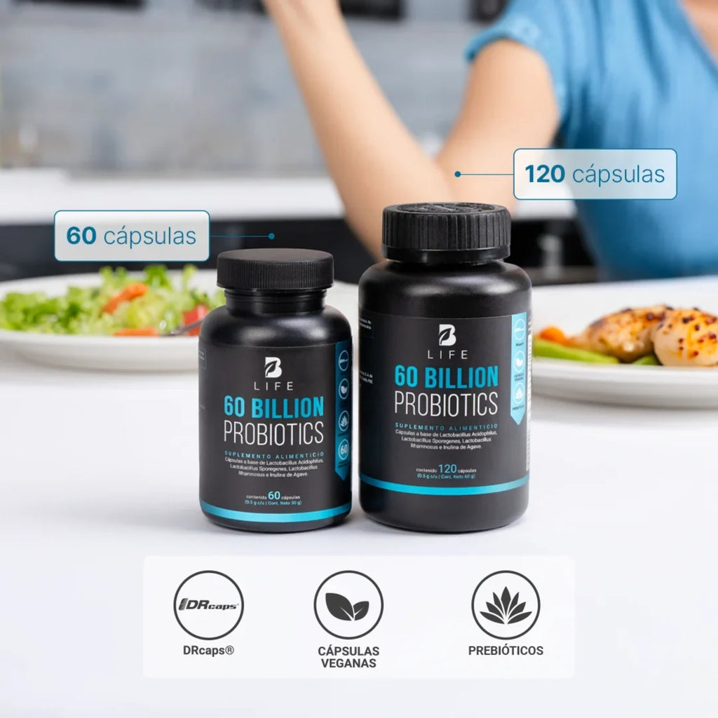 Probióticos B Life 60 Billion | 120 Cápsulas | Bienestar Digestivo