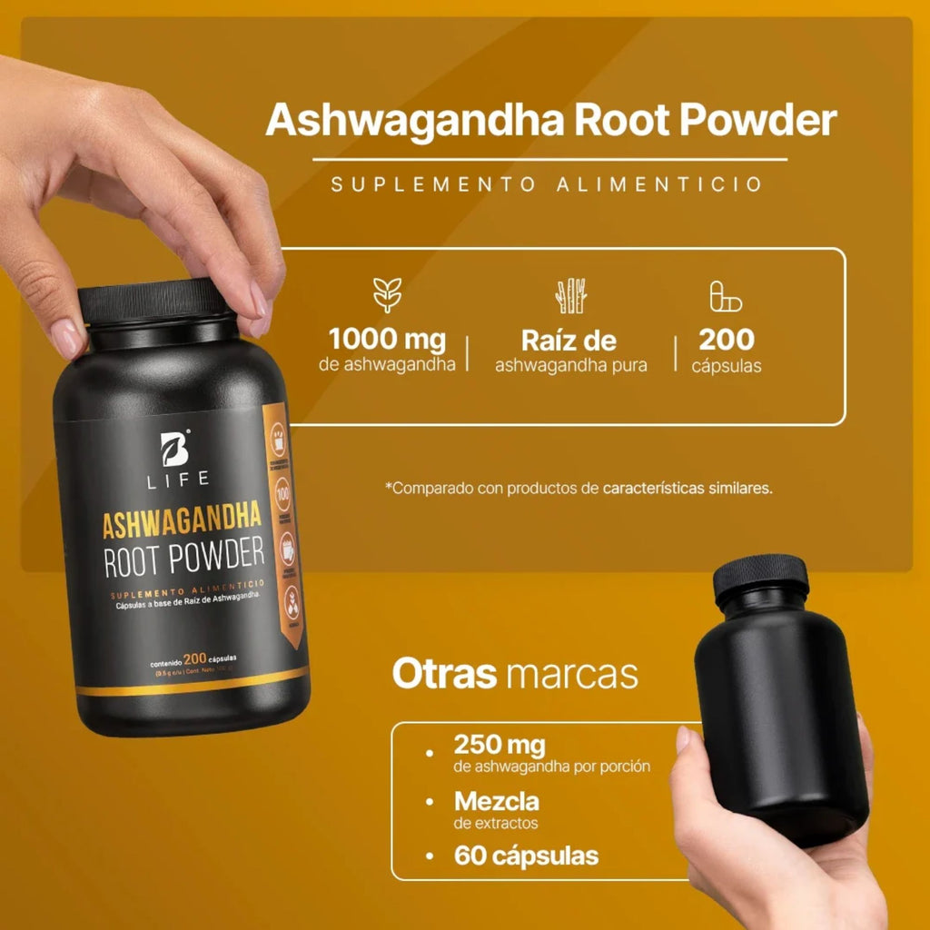 Ashwagandha B LIFE 200 Cápsulas | Suplemento Alimenticio