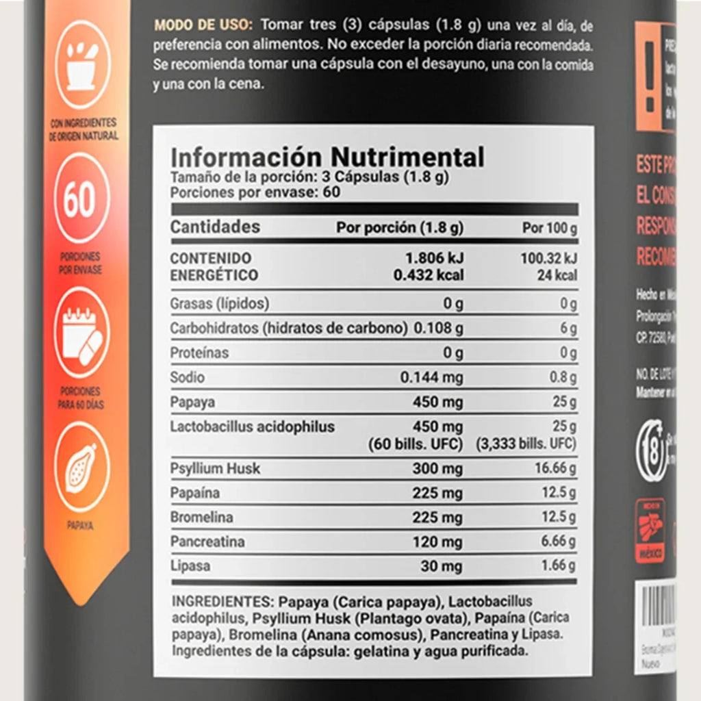 Enzym Blend B Life | Enzimas Digestivas y Probióticos | 180 Cápsulas