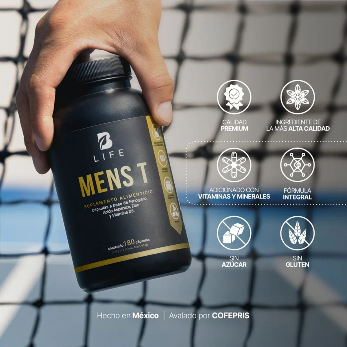 Mens T B Life | Suplemento para Hombre con Zinc y Vitamina D3 – 180 Cápsulas
