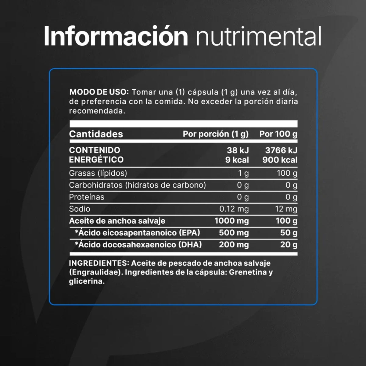 Omega 3 Platinum B-LIFE | Aceite de Pescado de Anchoa Salvaje – 90 Cápsulas