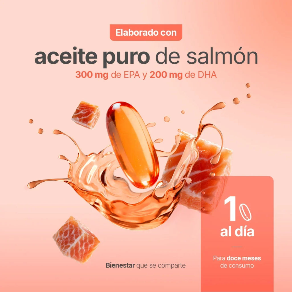 Omega 3 Salmon Oil B Life | Aceite de Salmón | 360 Cápsulas