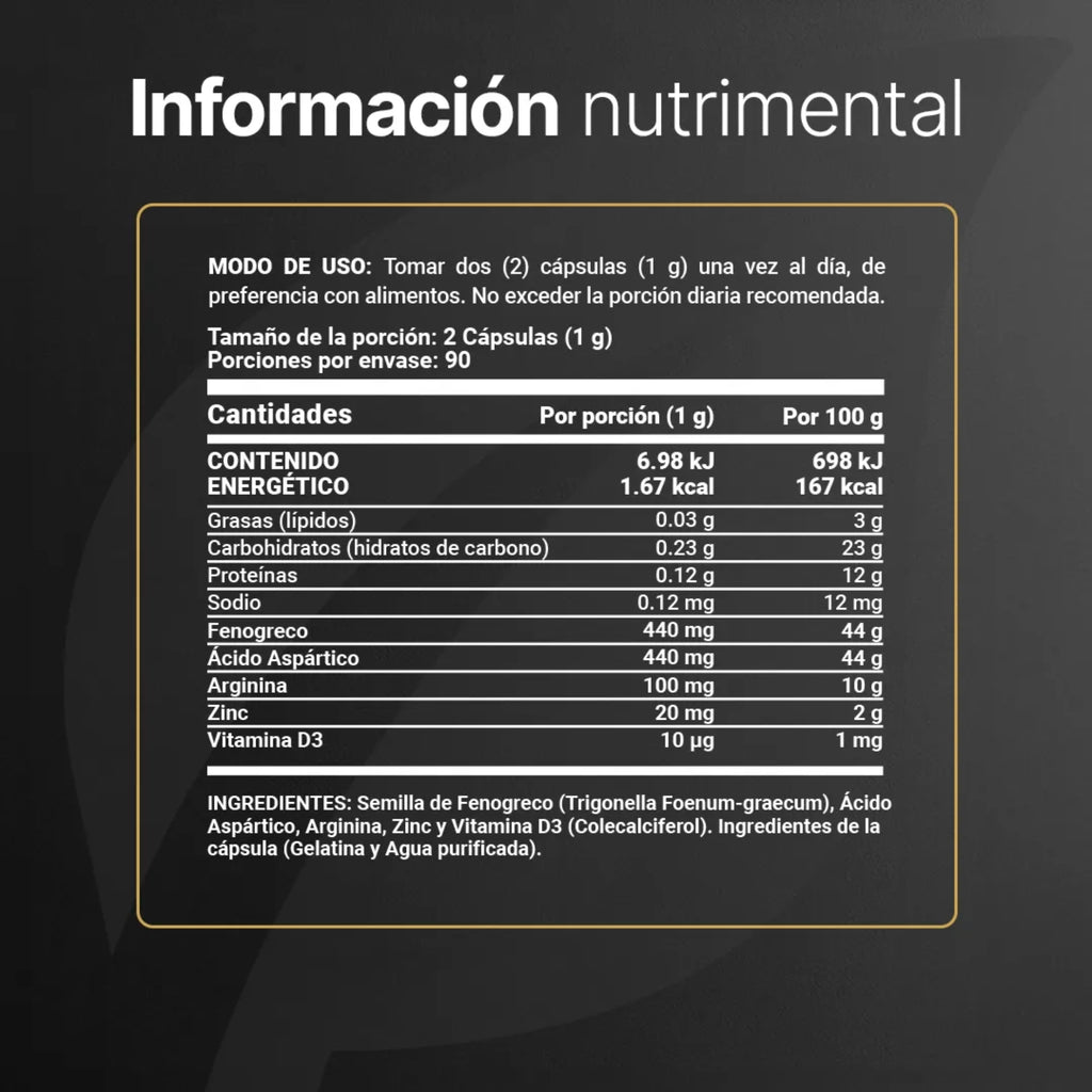 Mens T B Life | Suplemento para Hombre con Zinc y Vitamina D3 – 180 Cápsulas