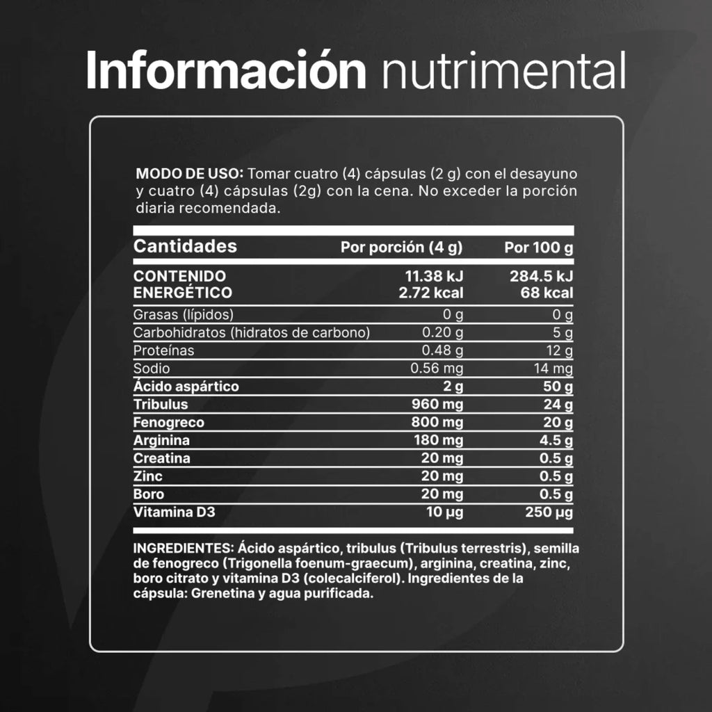 Mens T Platinum B Life | Creatina, Tribulus y Aminoácidos | 240 Cápsulas