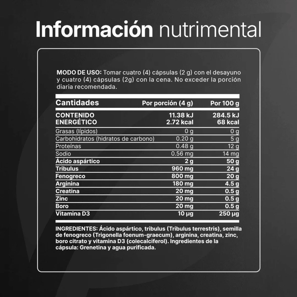 Mens T Platinum B Life | Creatina, Tribulus y Aminoácidos | 240 Cápsulas