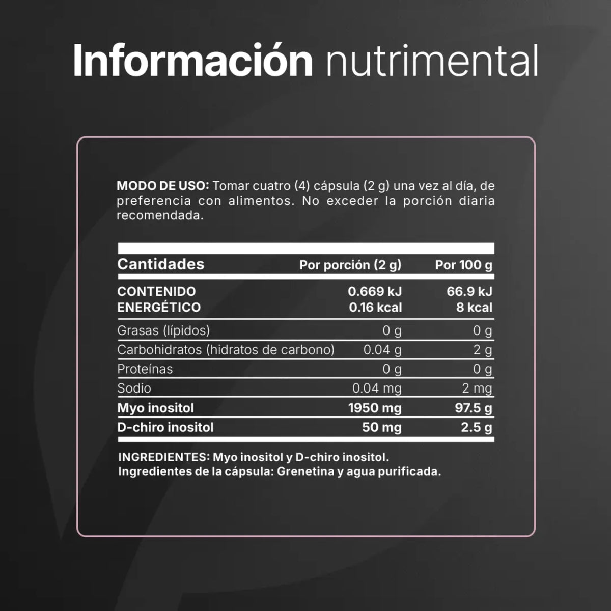 Myo & D-Chiro Inositol B Life Platinum | 240 Cápsulas
